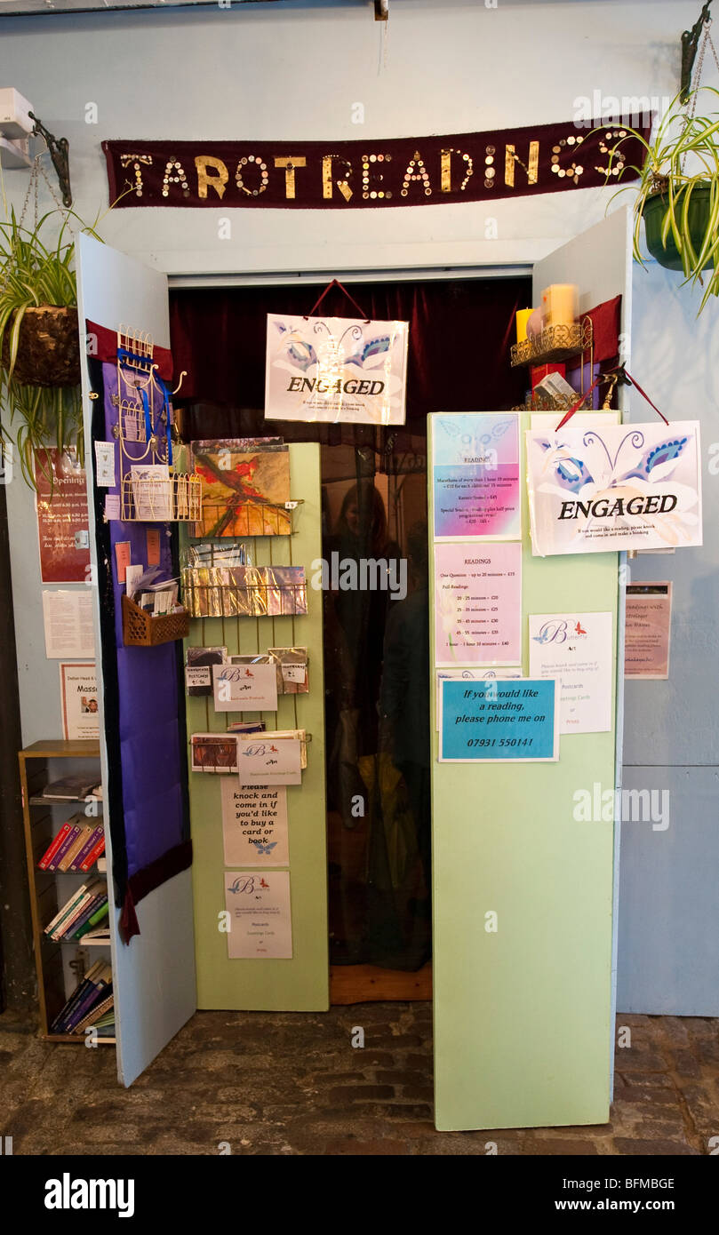 Tarot lesen Stall in Camden Market, London Stockfoto