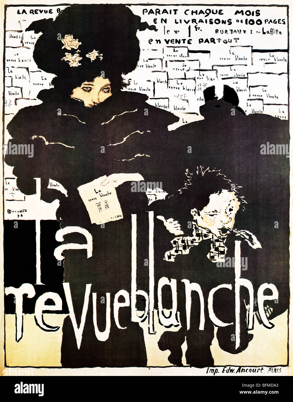 Bonnard, La Revue Blanche, 1894 Jugendstil Poster von Pierre Bonnard für die führenden literarischen Revue aus der Brüder Natanson Stockfoto
