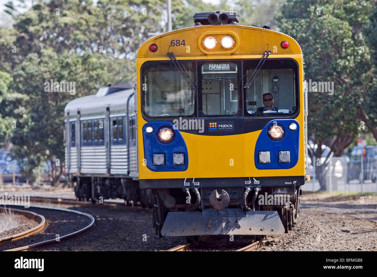 Eine ADK-Diesel Triebzug (DMU) trainieren, Auckland, New Zealand, Dienstag, 15. September 2009. Stockfoto