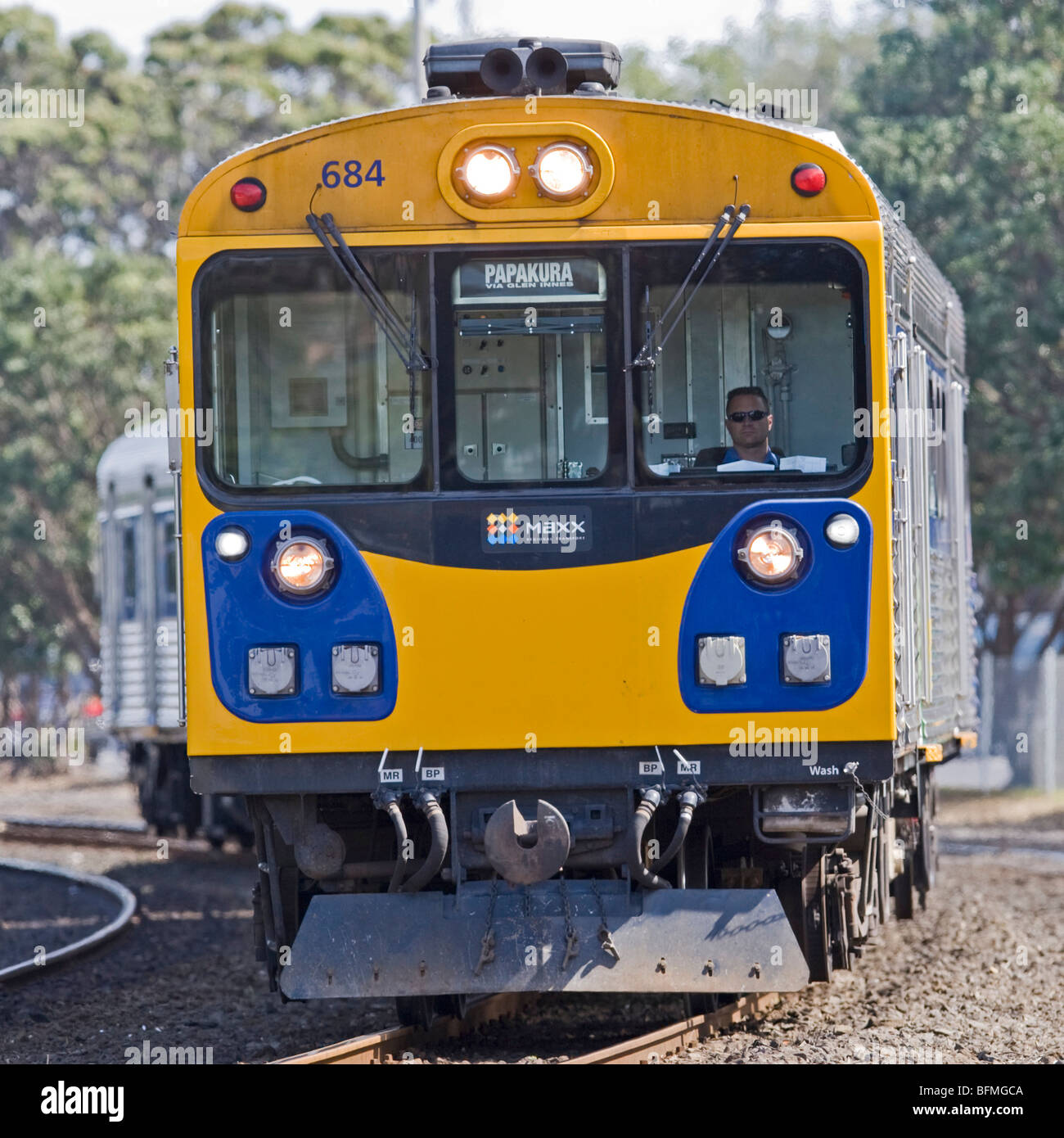 Eine ADK-Diesel Triebzug (DMU) trainieren, Auckland, New Zealand, Dienstag, 15. September 2009. Stockfoto