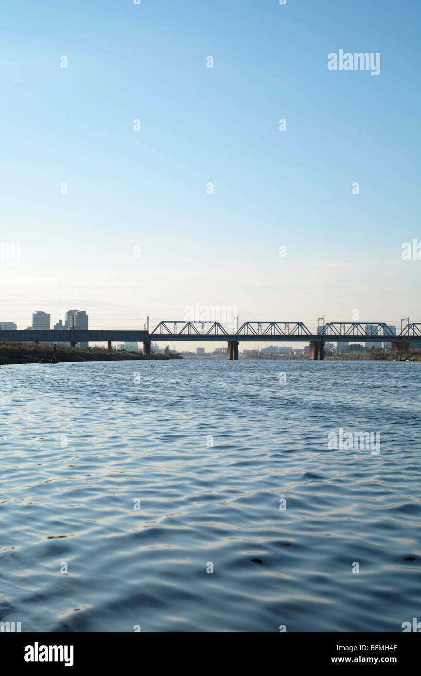 Tamagawa Fluß, OTA-Bezirk, Tokyo Präfektur, Honshu, Japan Stockfoto