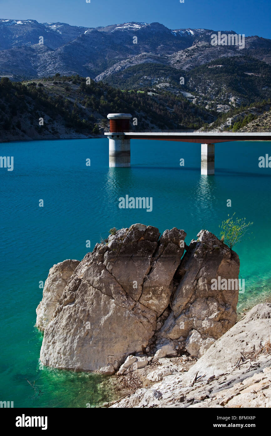 Spanien, Andalusien, Alomontaras, Las Canadas Castril Reservoir im Cazorla National Park anzeigen Stockfoto