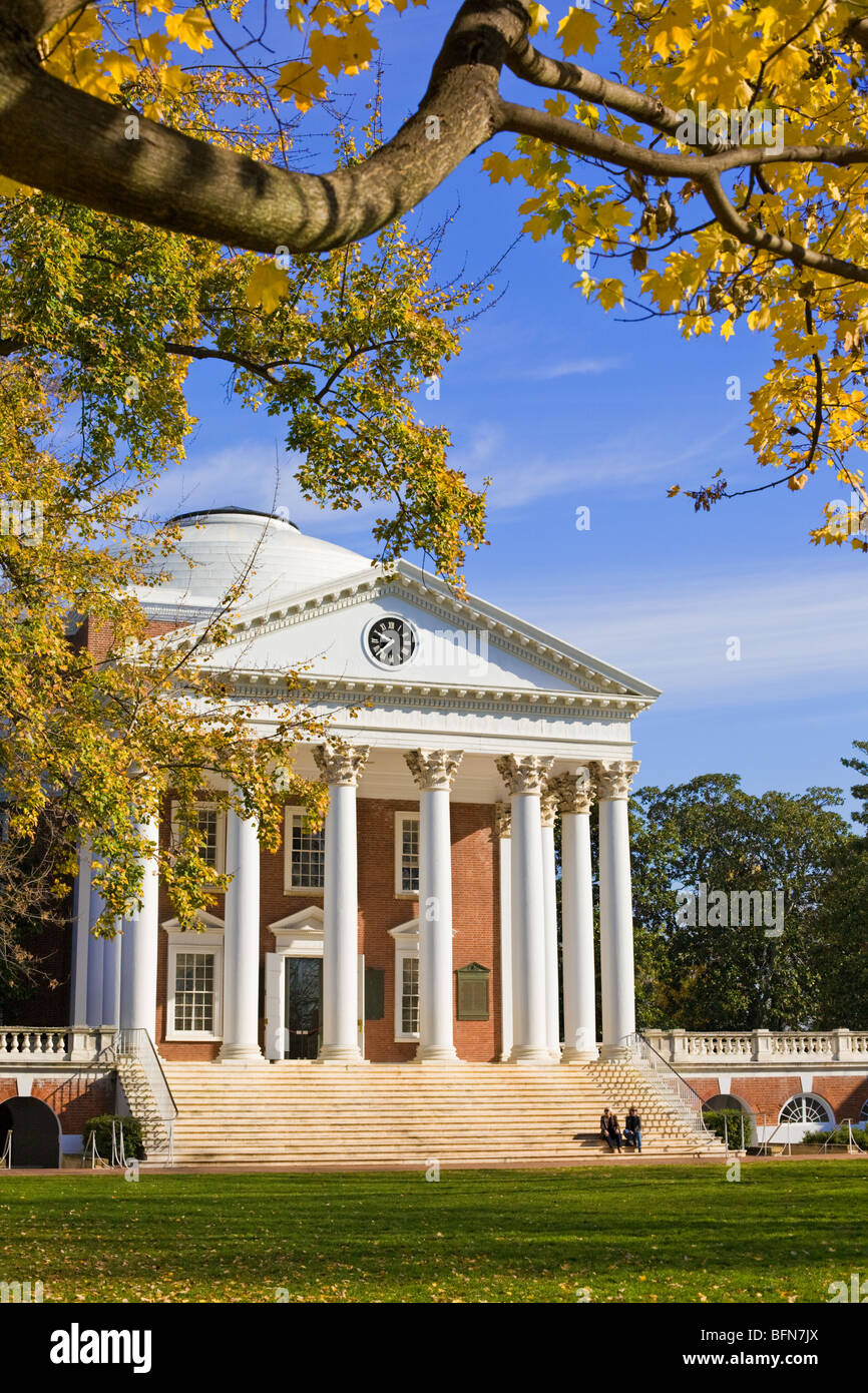 Rotunde, nach dem Vorbild von Pantheon, University of Virginia, Charlottesville, VA, Gründer und Architekten Thomas Jefferson Stockfoto