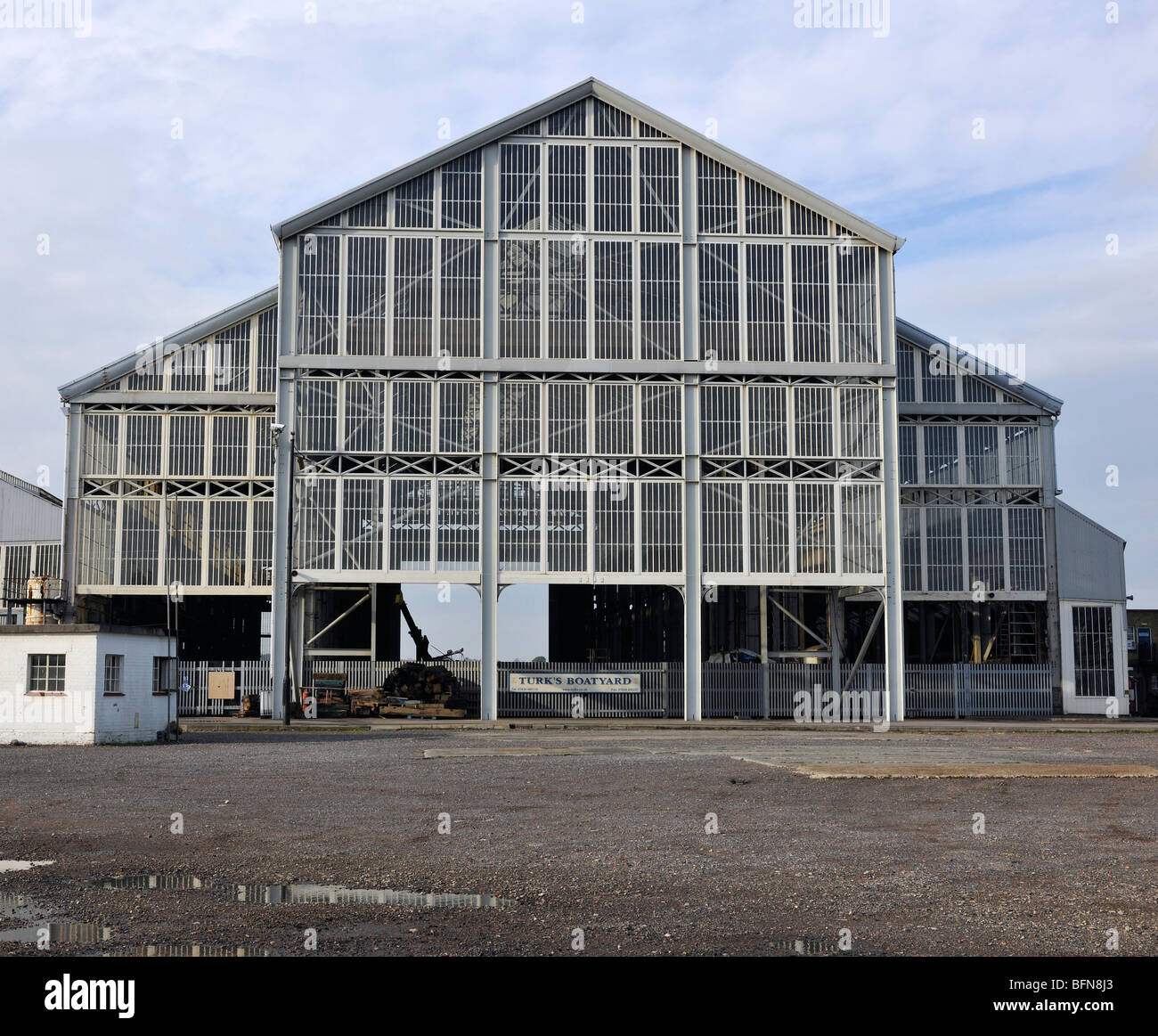 Historic Dockyard, Chatham, Nr London, Medway, Kent, England, UK; Ansicht der No7 Slip. Stockfoto