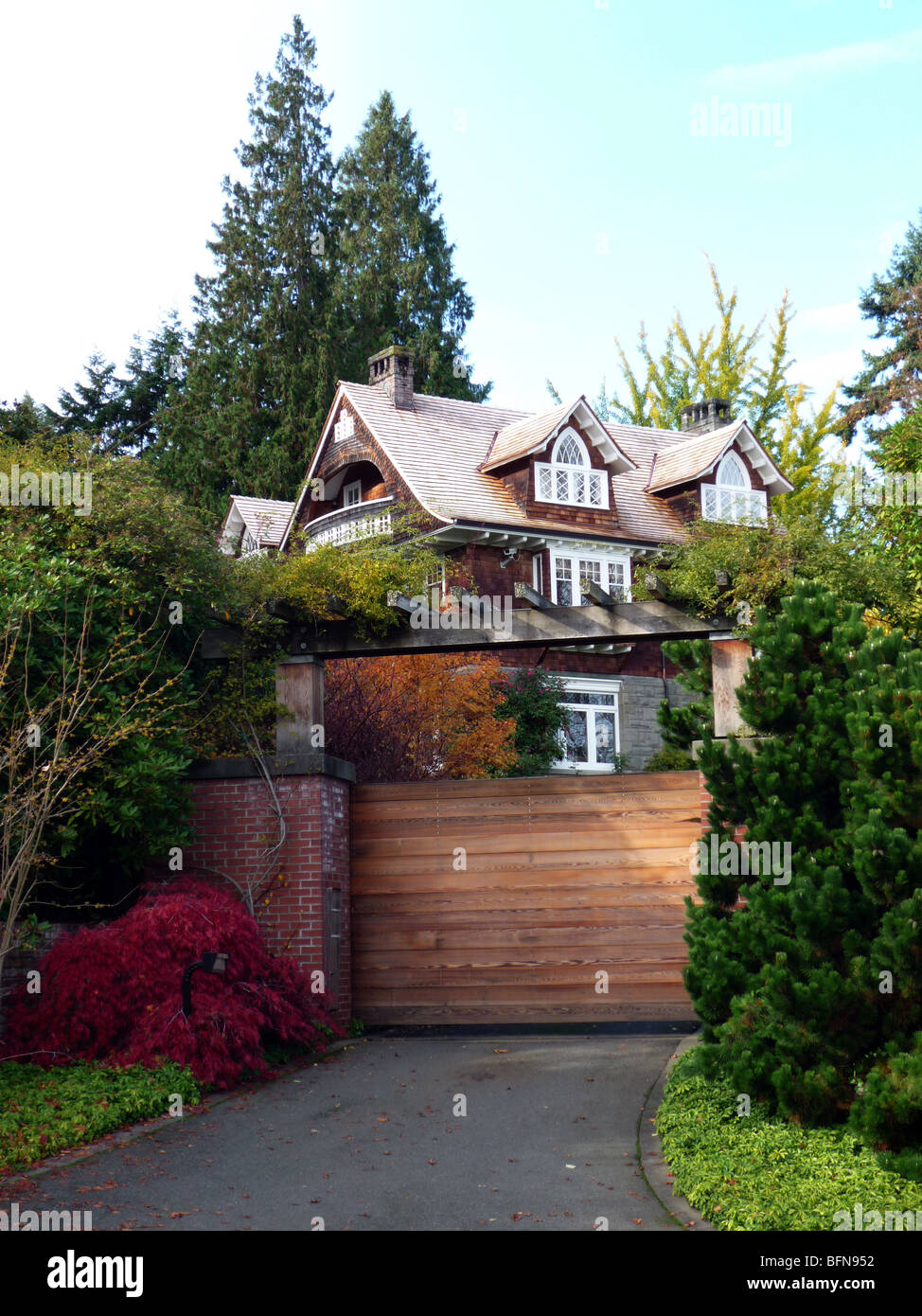Cobains altes Haus auf 171 Lake Washington Boulevard East in Seattle, USA Stockfoto