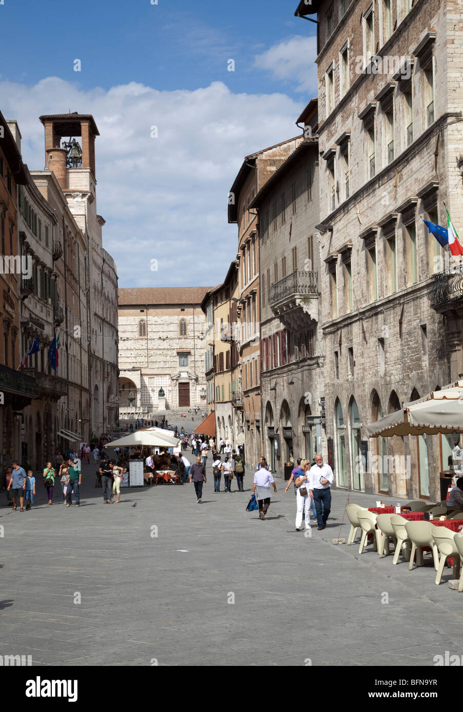 Corso Vannucci bei Perugia in Umbrien Italien Stockfoto