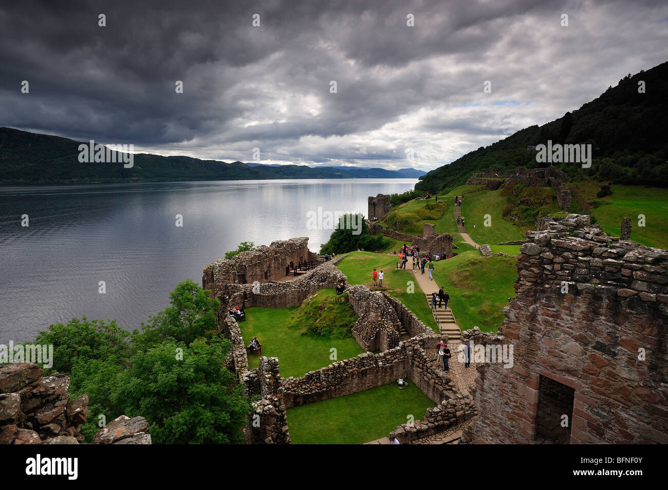 Loch Ness von der Spitze des Urquhart Castle Stockfoto