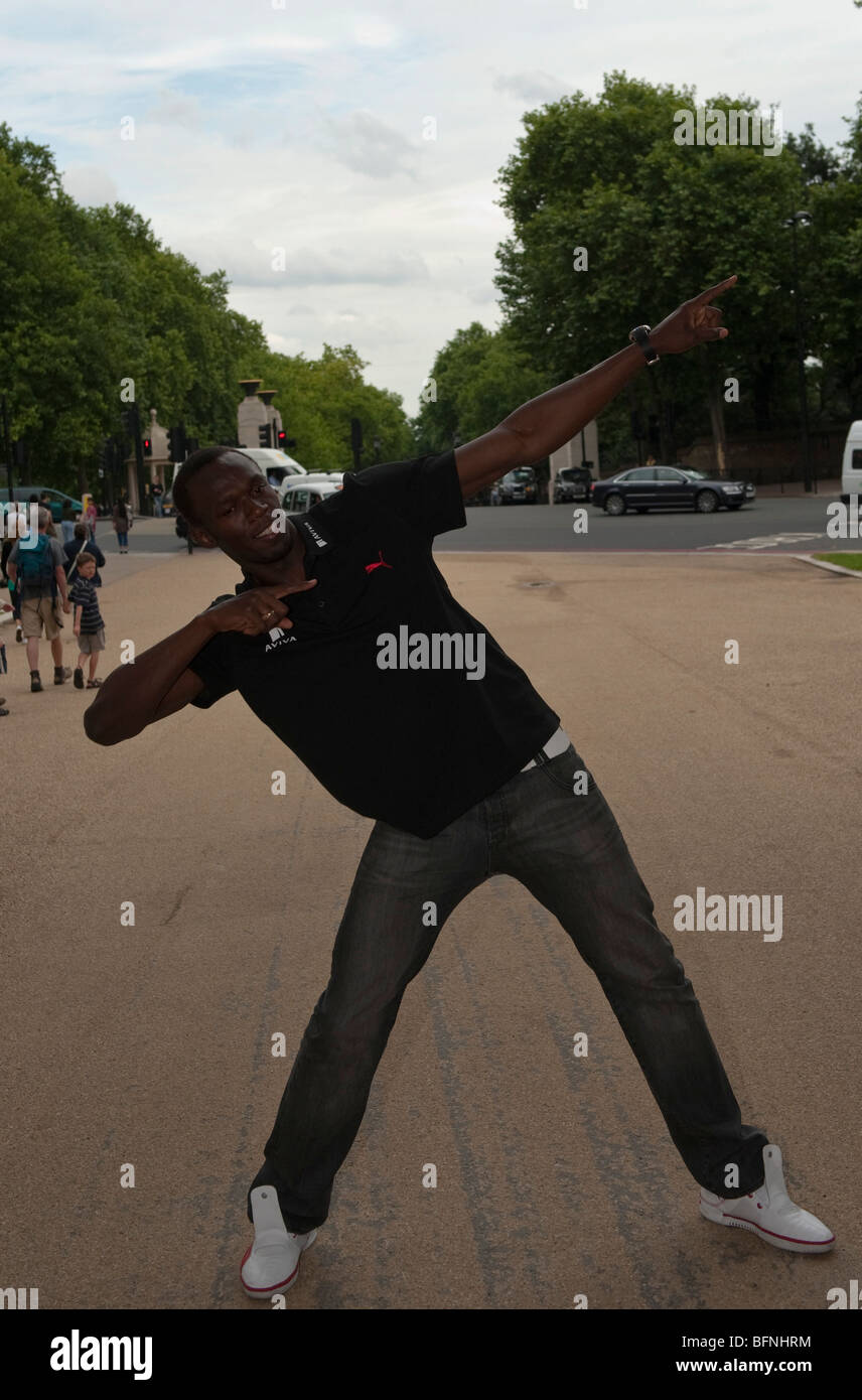 Pluri-Goldmedaillengewinner Usain Bolt Stockfoto