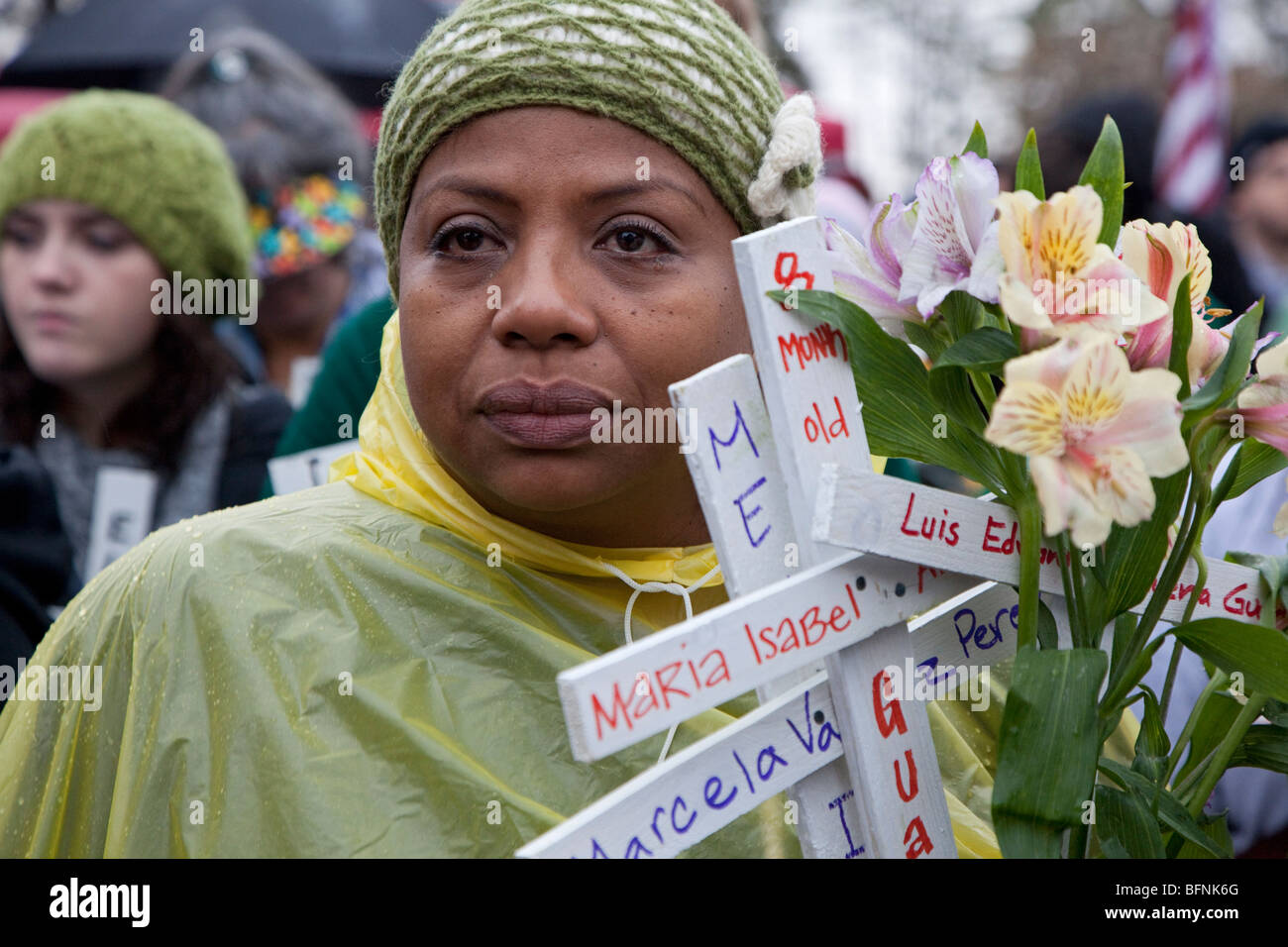 Demonstranten Nachfrage Schließung der School of the Americas Stockfoto