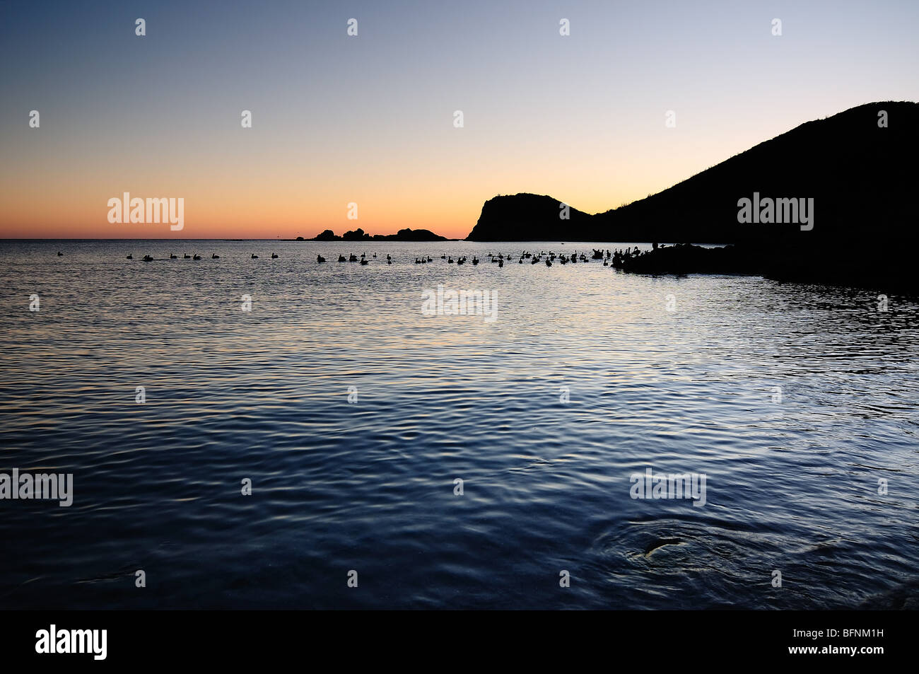 Sonnenuntergang in der Nähe von San Carlos, Sonora, Mexiko Stockfoto