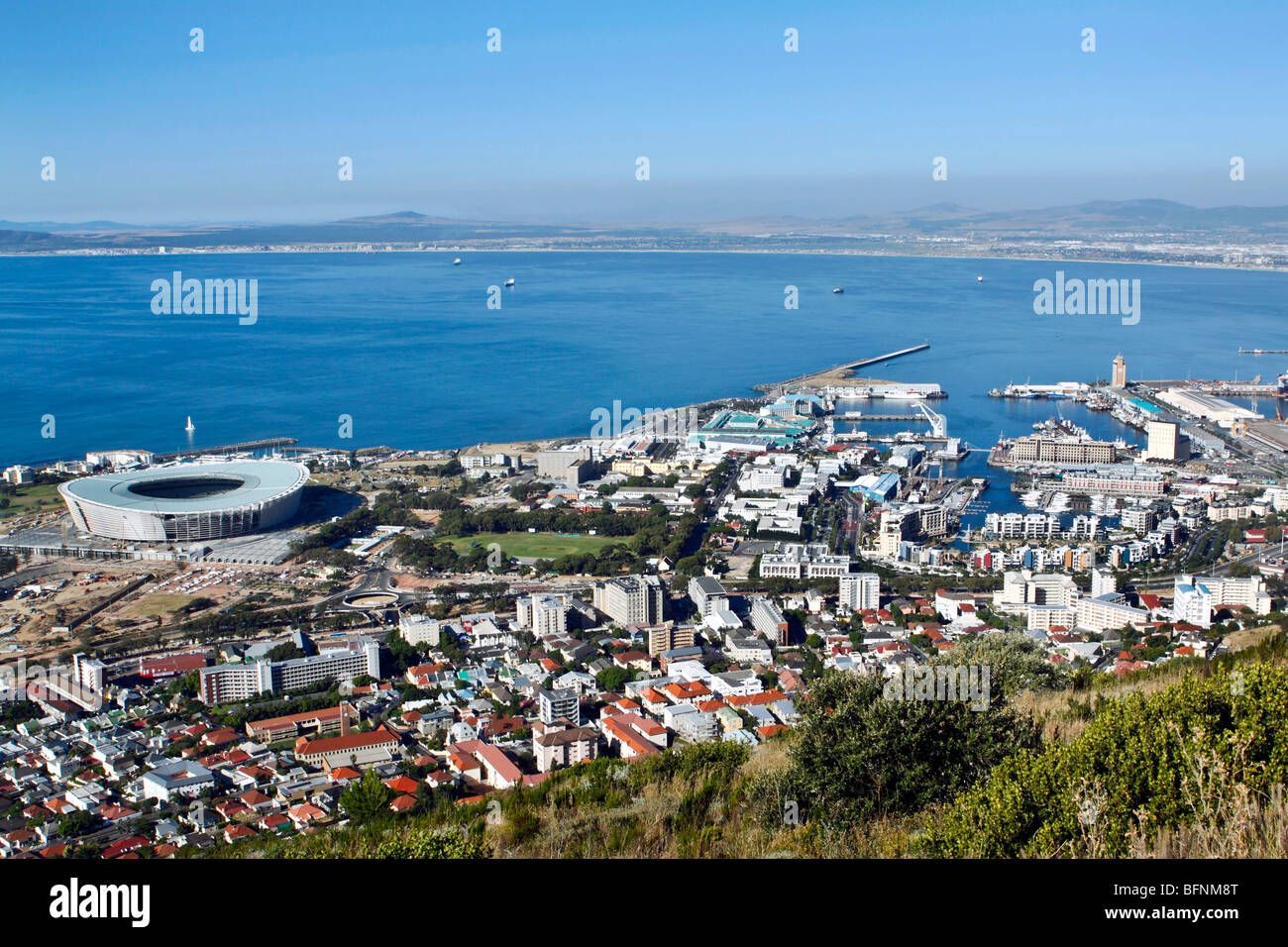 Das Fußballstadion in Green Point, Kapstadt, Südafrika, eines der Stadien für die FIFA Fußball-Weltmeisterschaft 2010 Stockfoto