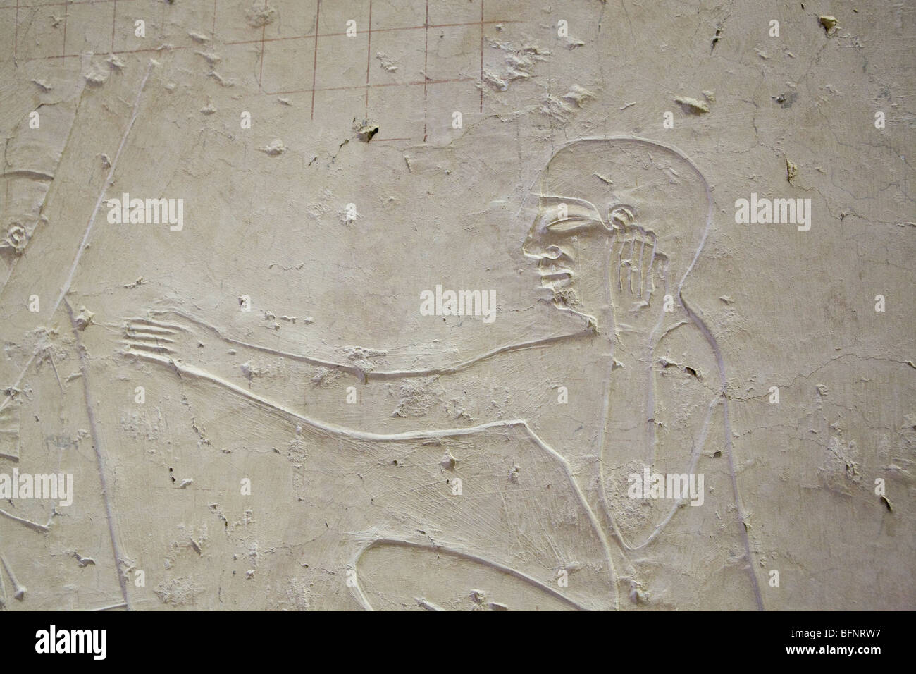 Reliefs in den Gräbern bei Meir, Nord-westlich von Assyut in Mittelägypten Stockfoto