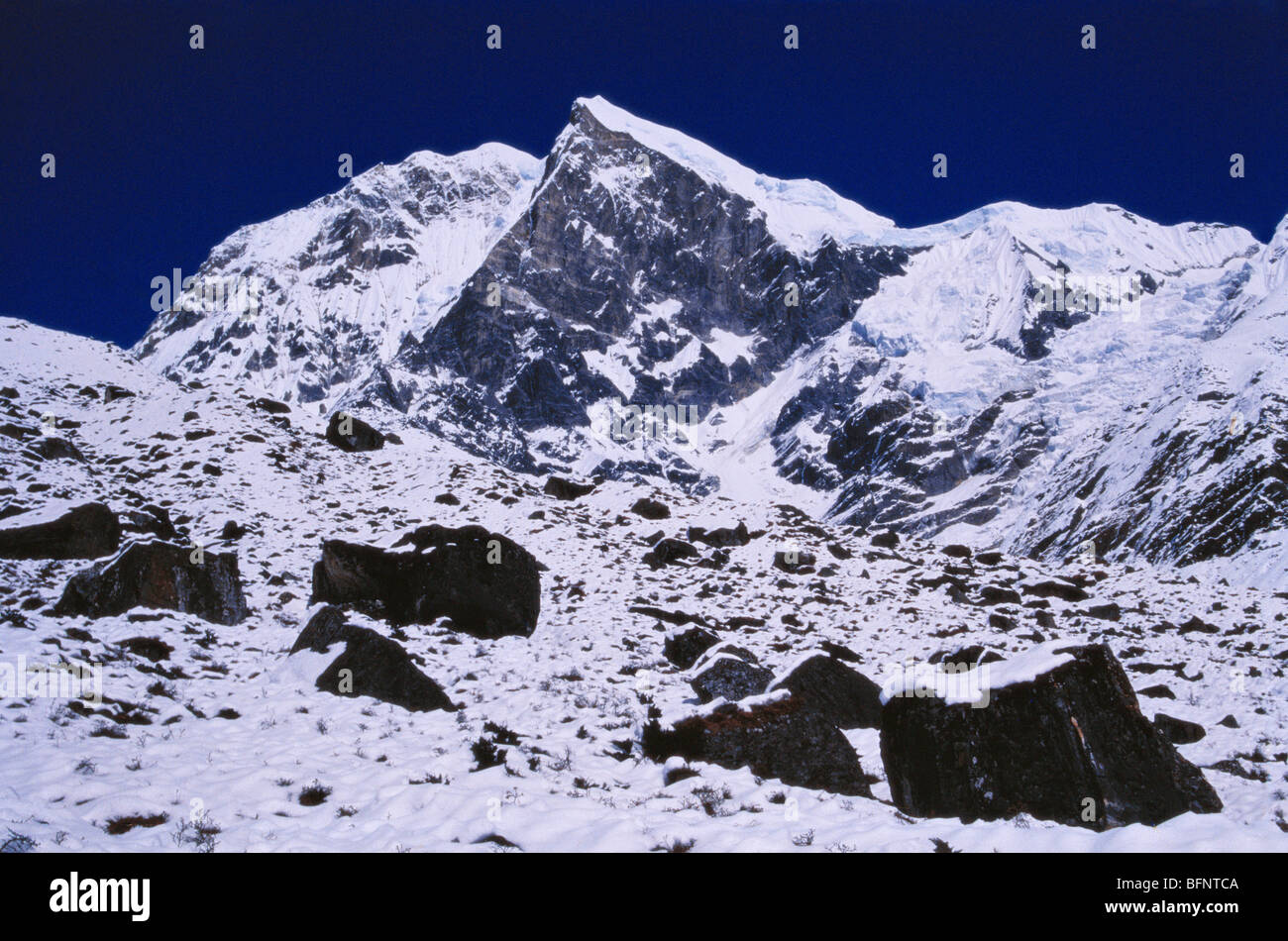 Mount Pandim Goechala Trek; Sikkim; Indien Stockfoto