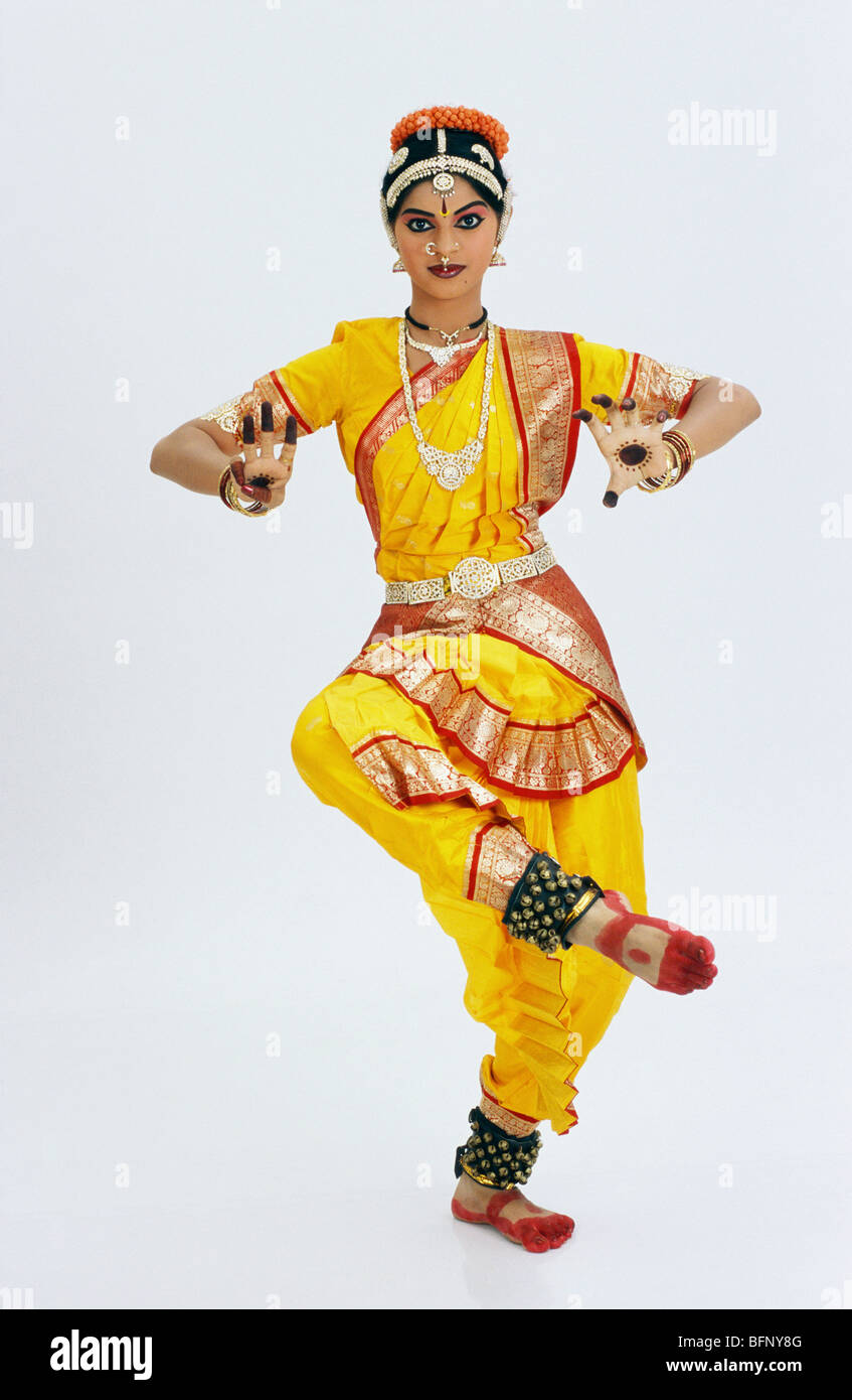 Bharatanatyam ; Bharathanatyam Indischer klassischer Tanz von Indien ; Asien ; MR#579 Stockfoto