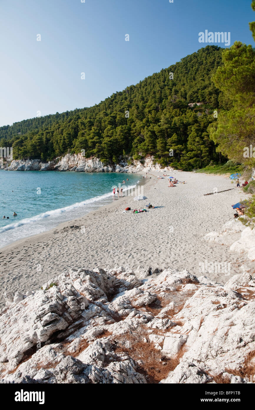Kastani Beach Skopelos Insel griechische Inseln Griechenland Stockfoto