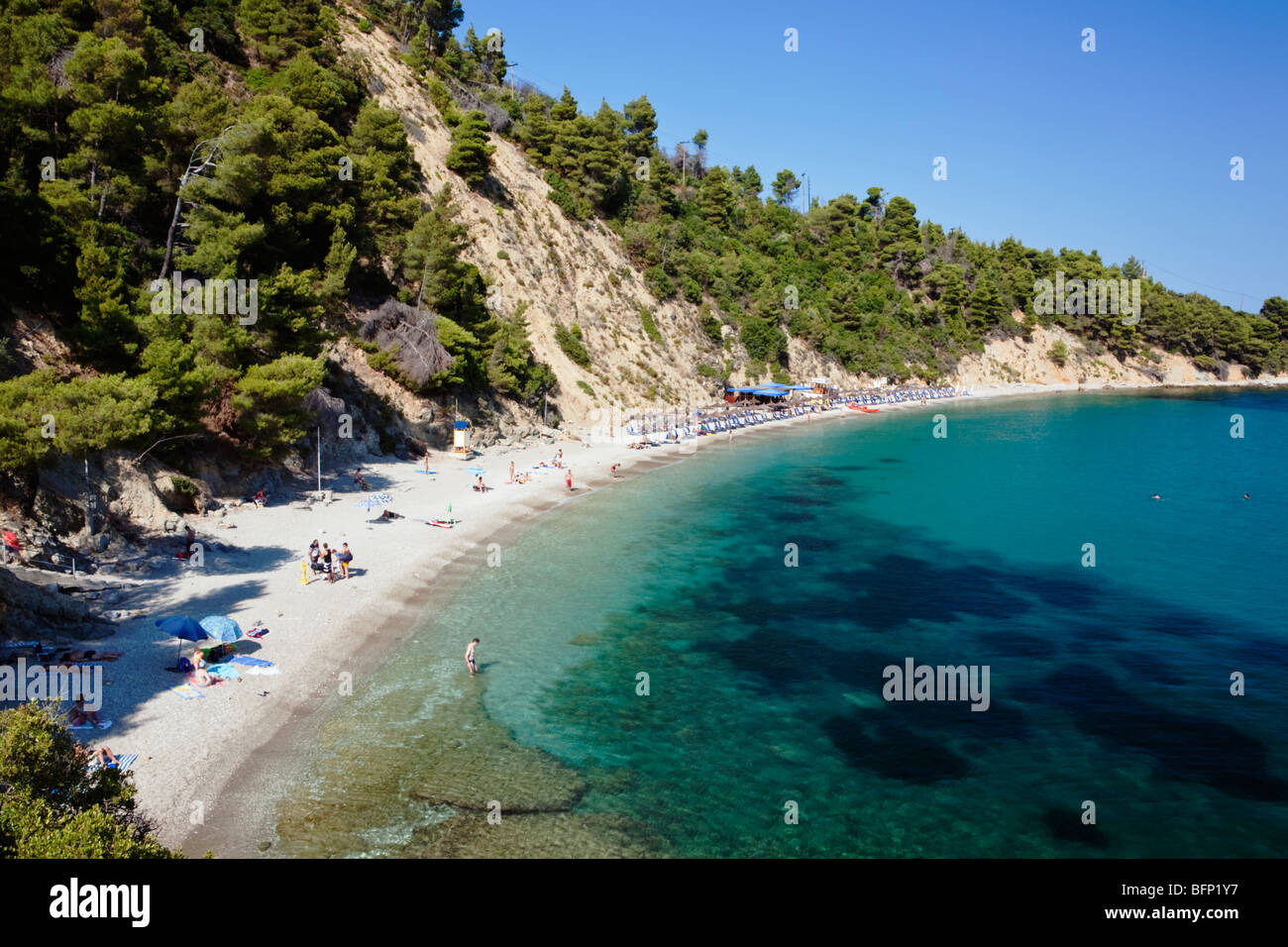 Stafilos Strand Skopelos Insel der Sporaden Griechenland Stockfoto