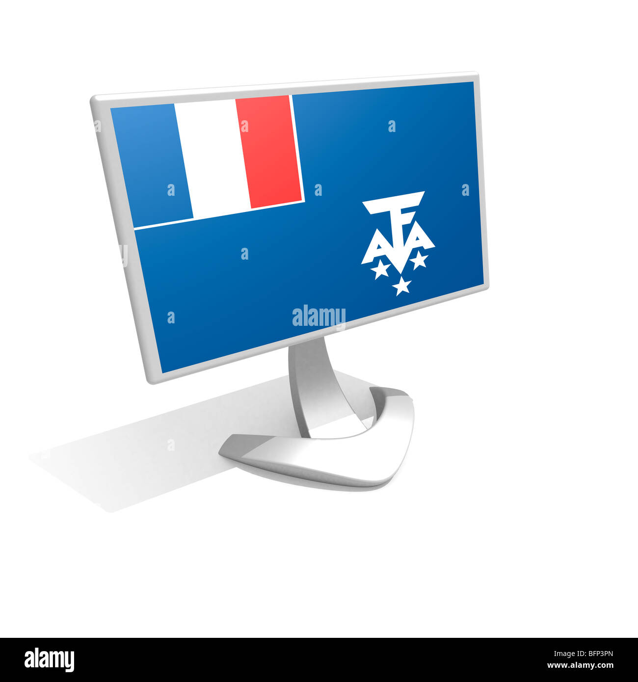Französische Süd- und Antarktisgebiete Flagge Stockfoto