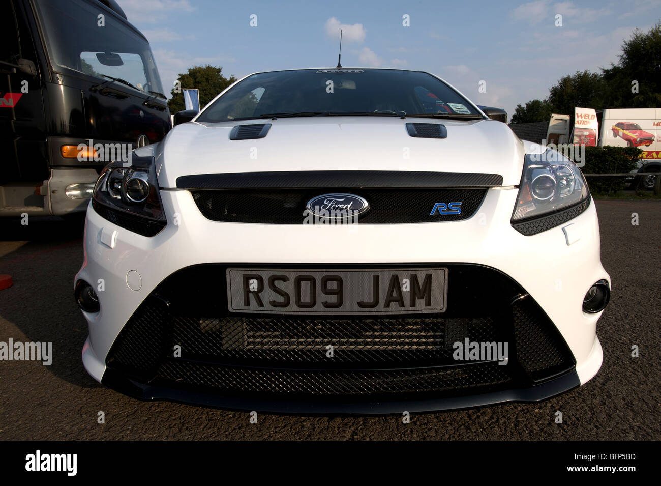 Ford Focus RS neu 2009 weiß Stockfoto