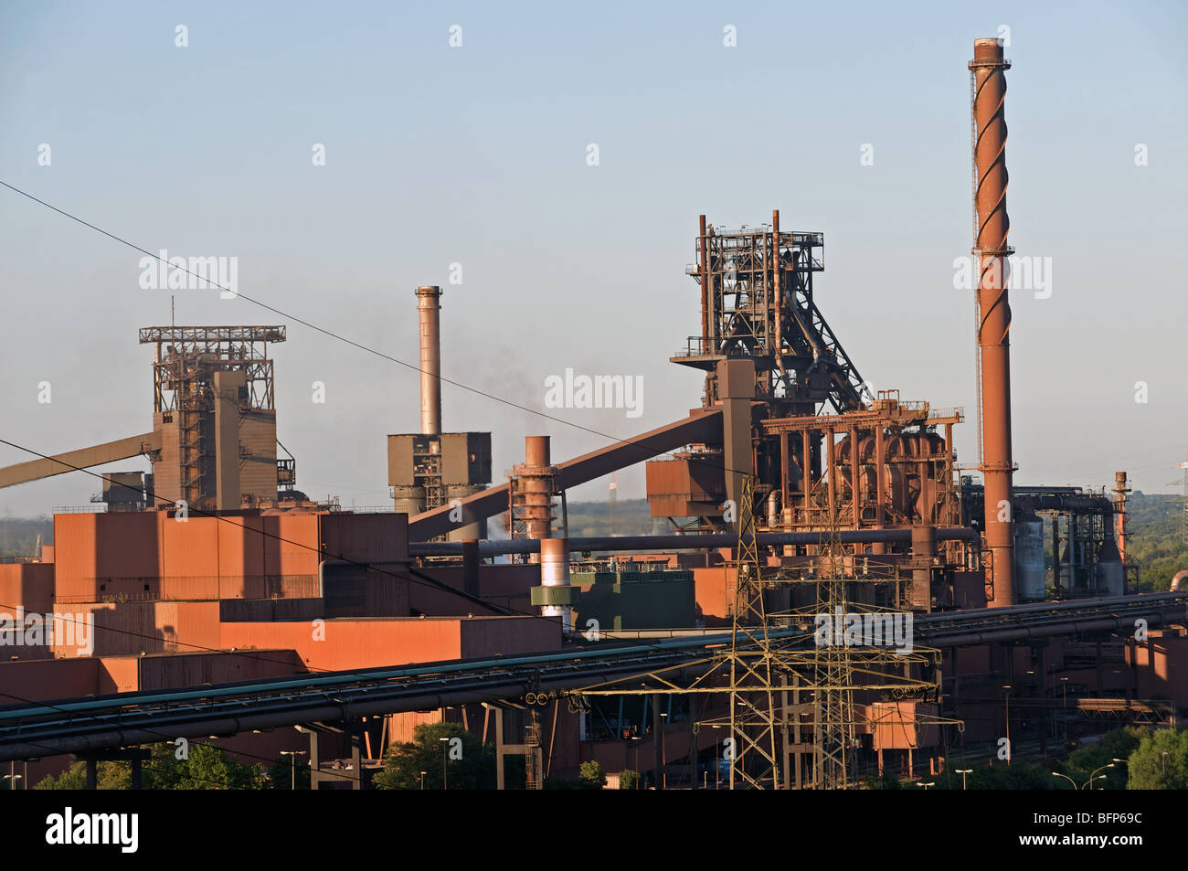 Blast Furness, Stahl ThyssenKrupp-Stahlwerk, Duisburg, Deutschland. Stockfoto