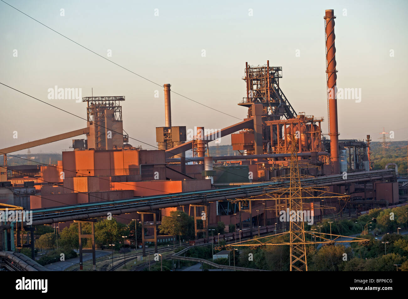 Stahlfabrik, Deutschland. Stockfoto
