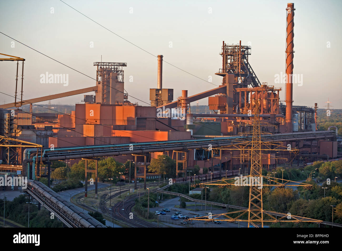 Stahlfabrik, Deutschland. Stockfoto