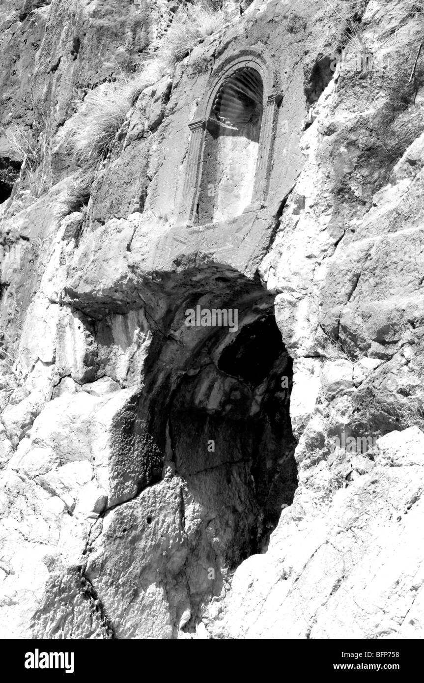 Baneas Nationalpark Quelle des Jordans, Tempel für den Gott Pan Stockfoto