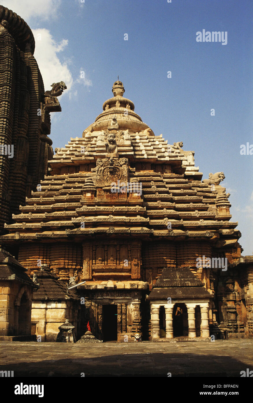 MMN 65471: Ling Raj Tempel; Bhubaneswar; Orissa; Indien Stockfoto