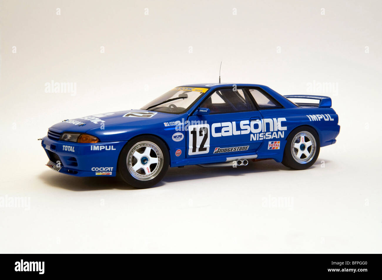 Der Calsonic R32 Nissan Skyline GT-R aus der Gruppe A Modell Auto Stockfoto