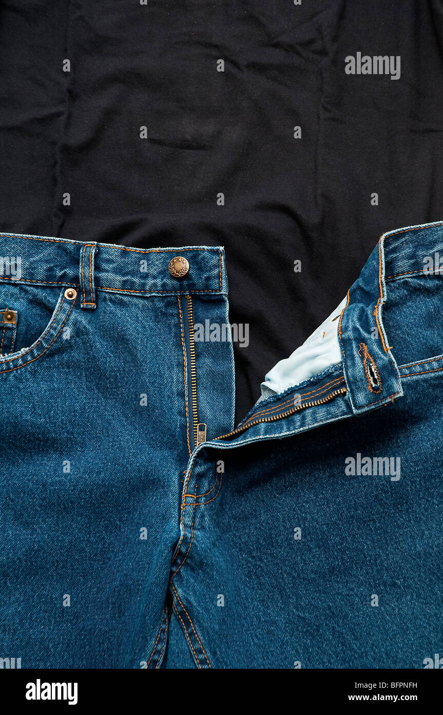 Ein paar Jeans Hosen Stockfoto