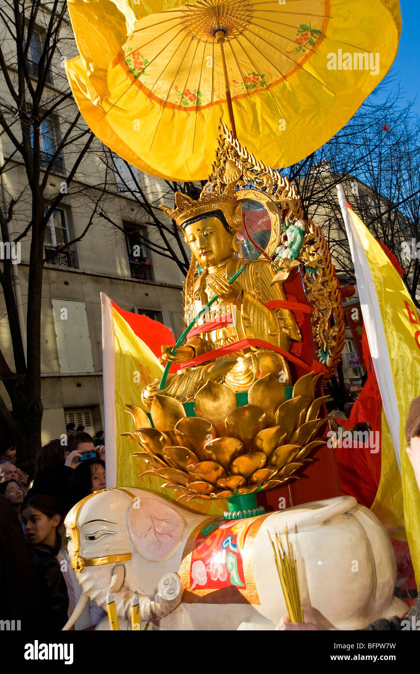 NEUE JAHR CHINES, CHINATOWN, PARIS Stockfoto