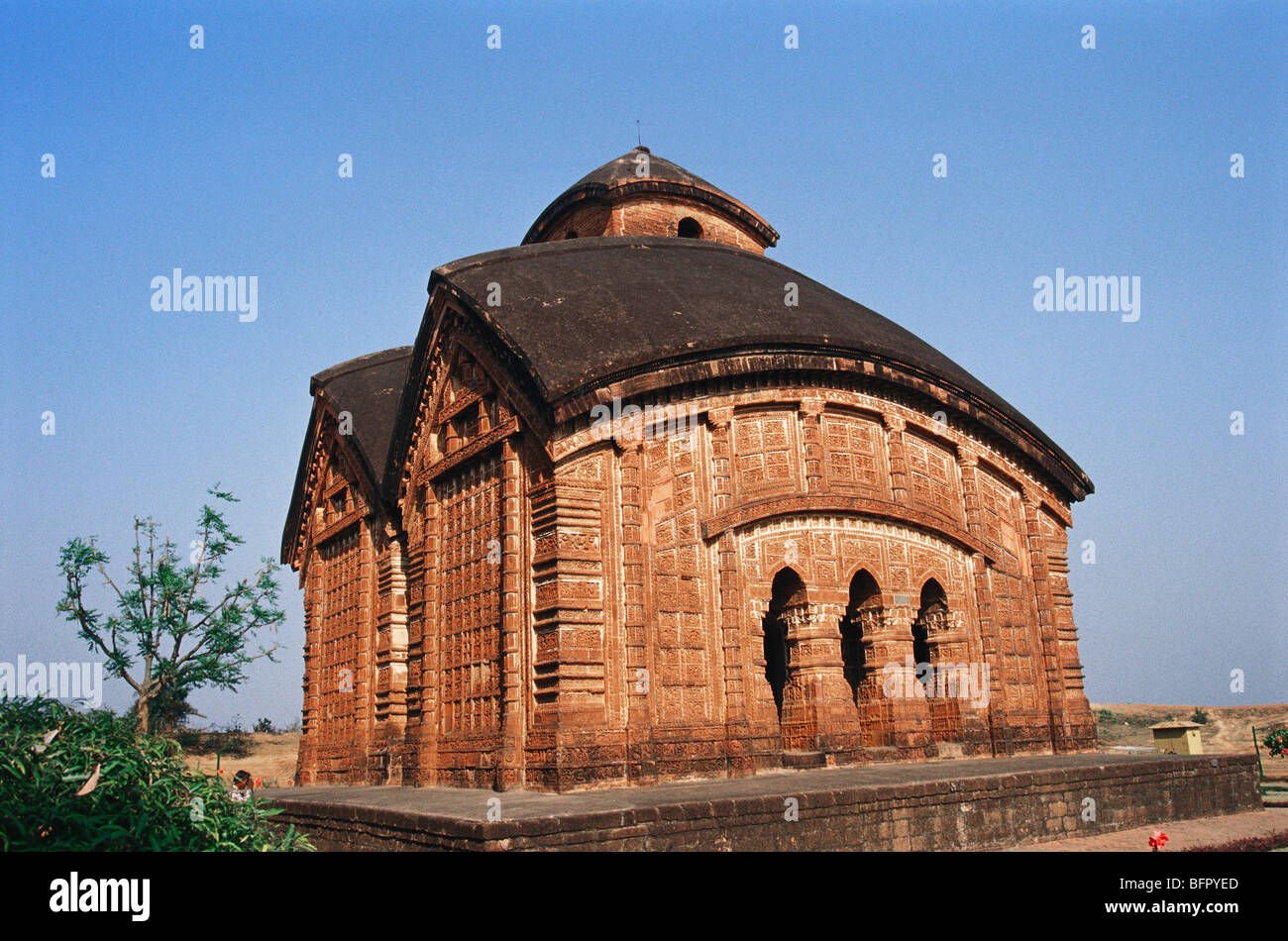 DBA 66884: Jore Bangla Tempel; Vishnupur; Westbengalen; Indien Stockfoto