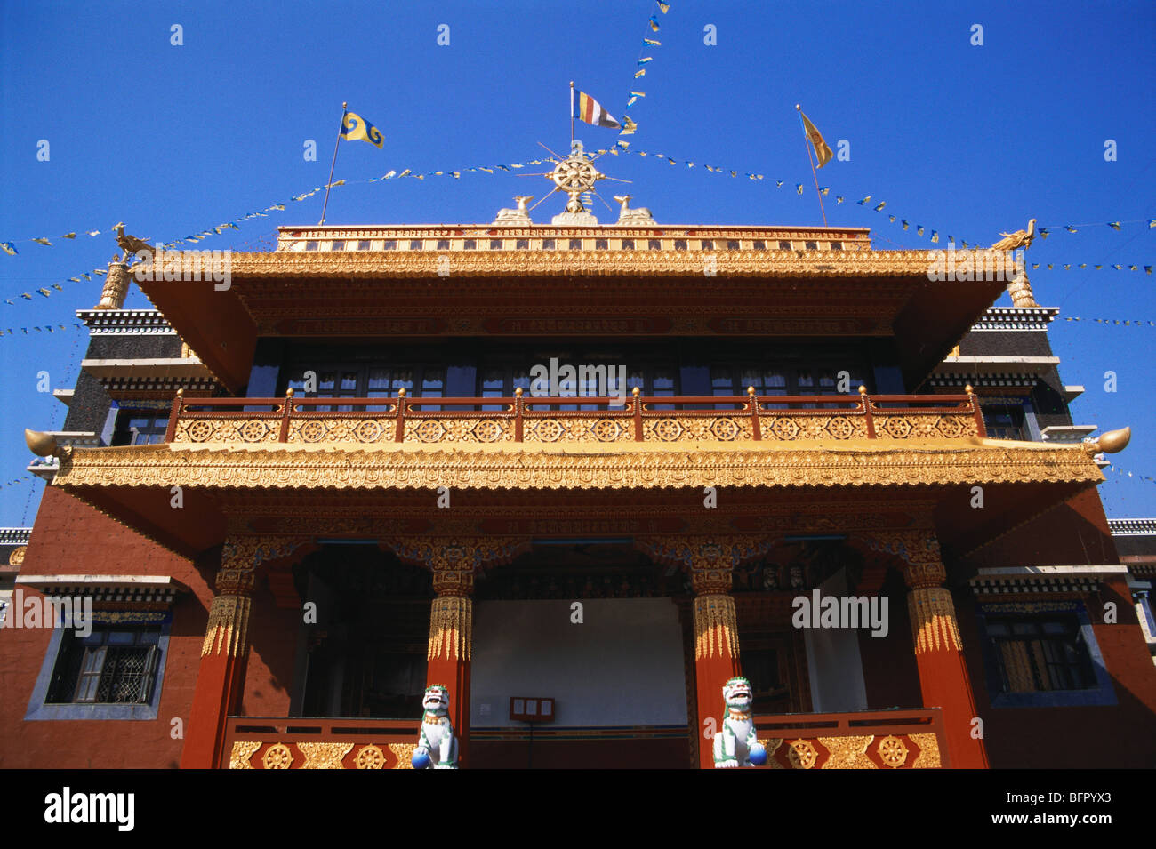 RSC 66885: Koreanischen buddhistischen Tempel; Sarnath; Varanasi; Uttar Pradesh; Indien Stockfoto