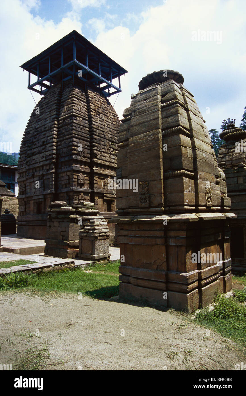 Zieht Tempelanlage; Bezirk Almora; Uttaranchal Uttarakhand; Indien Stockfoto