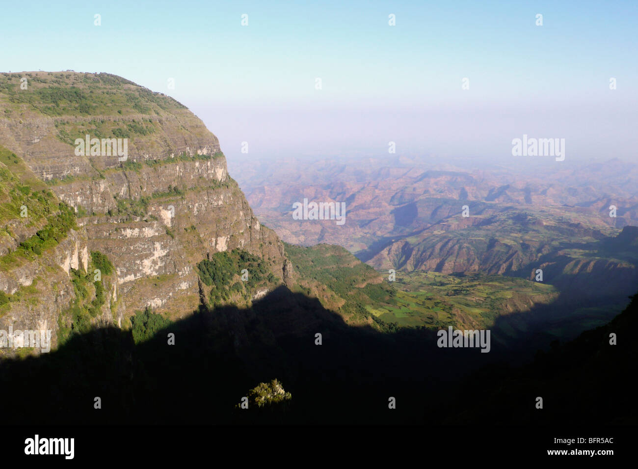 Eine malerische Landschaft in den Simien-Bergen Stockfoto