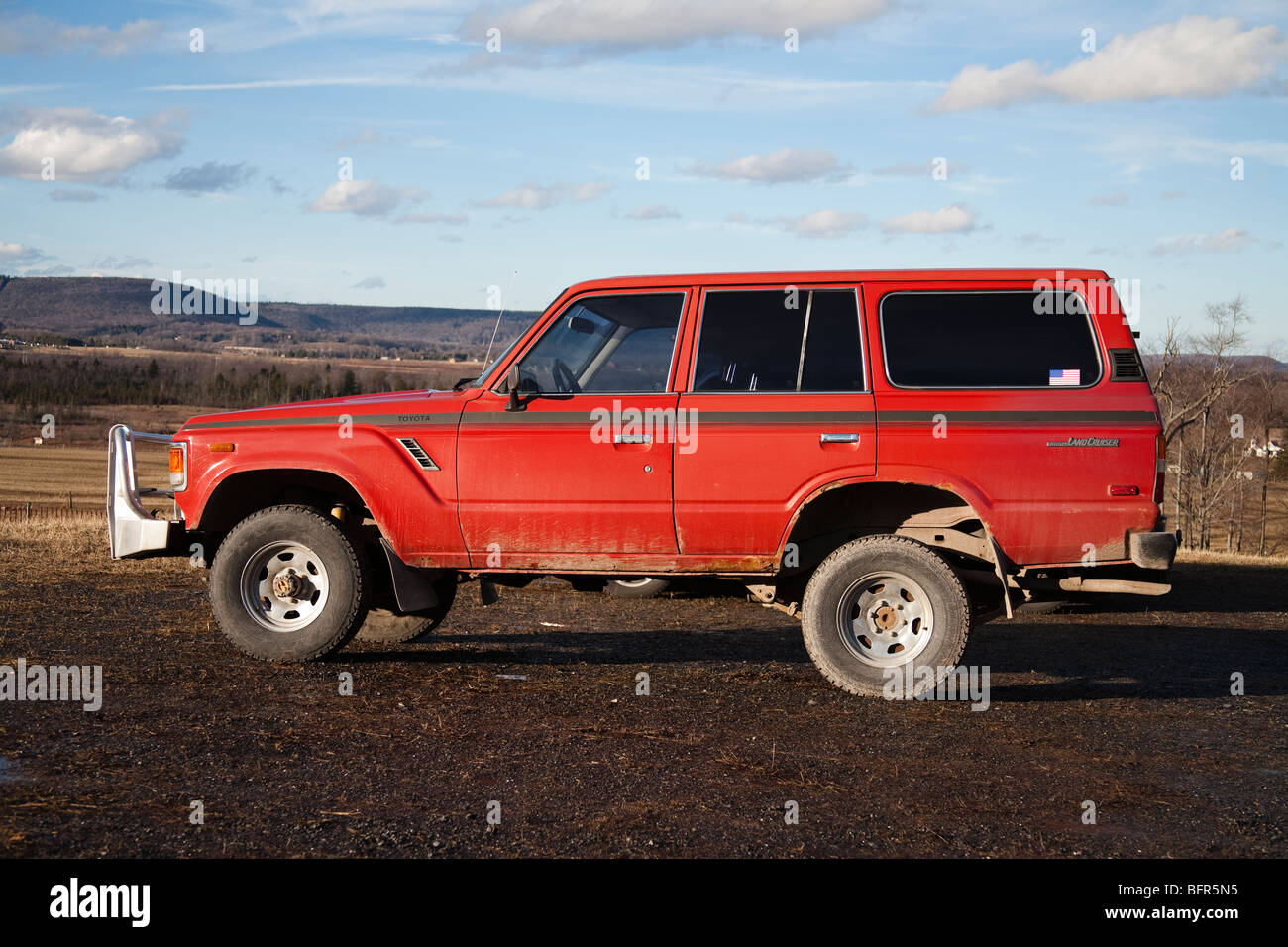 Älteren Toyota Land Cruiser Stockfoto