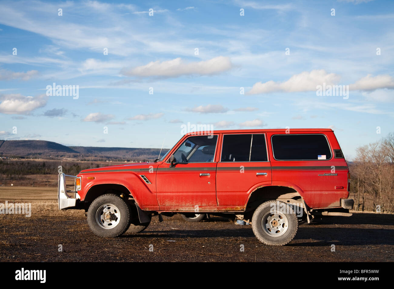 Älteren Toyota Land Cruiser Stockfoto