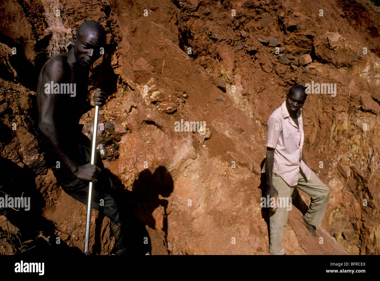 Gold Miner Mimosa Bergbaugebiet Stockfoto