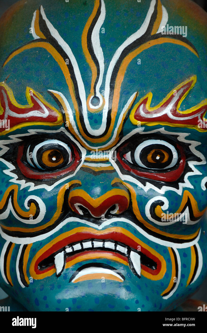 HU Fa Shi Zhe, Controller of Ghosts & Devils (Chief Satan or Devil) in the Ten Courts of Hell, Tiger Balm Garden oder Tiger Balm Gardens, Singapur Stockfoto