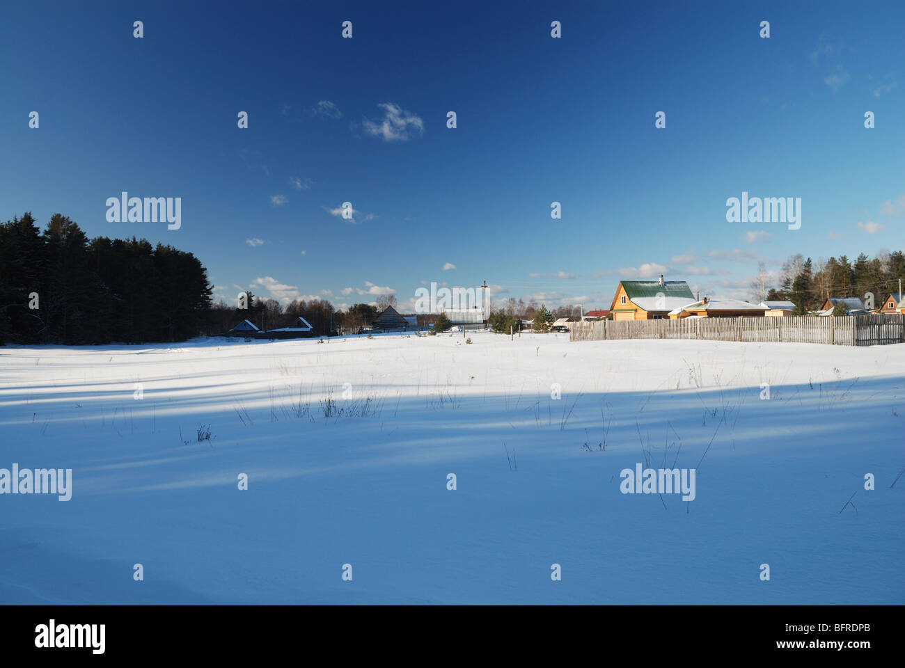 Ländliche Winterlandschaft Stockfoto