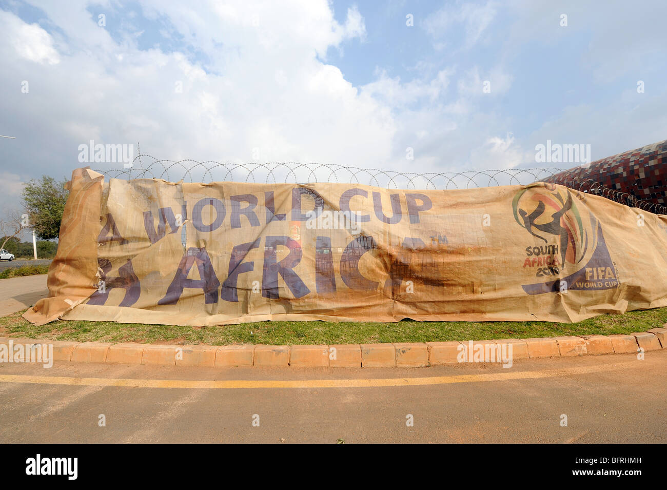 Bau des Soccer City-Stadion in Südafrika - Austragungsort der FIFA WM 2010 in Johannesburg, Südafrika Stockfoto