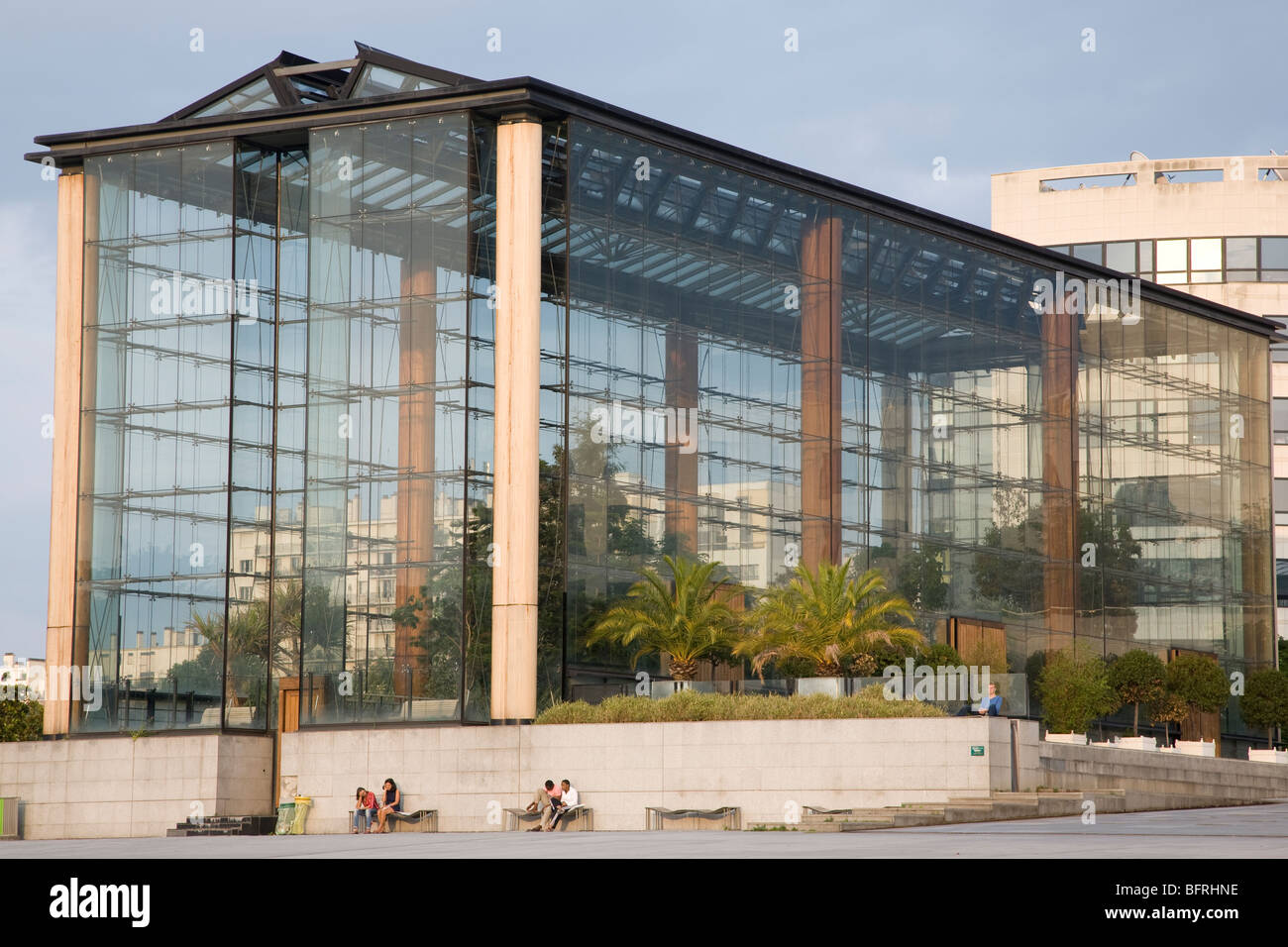 Gewächshaus bei Andre Citroen Park, Paris, Frankreich, Gebäude, Architektur Stockfoto