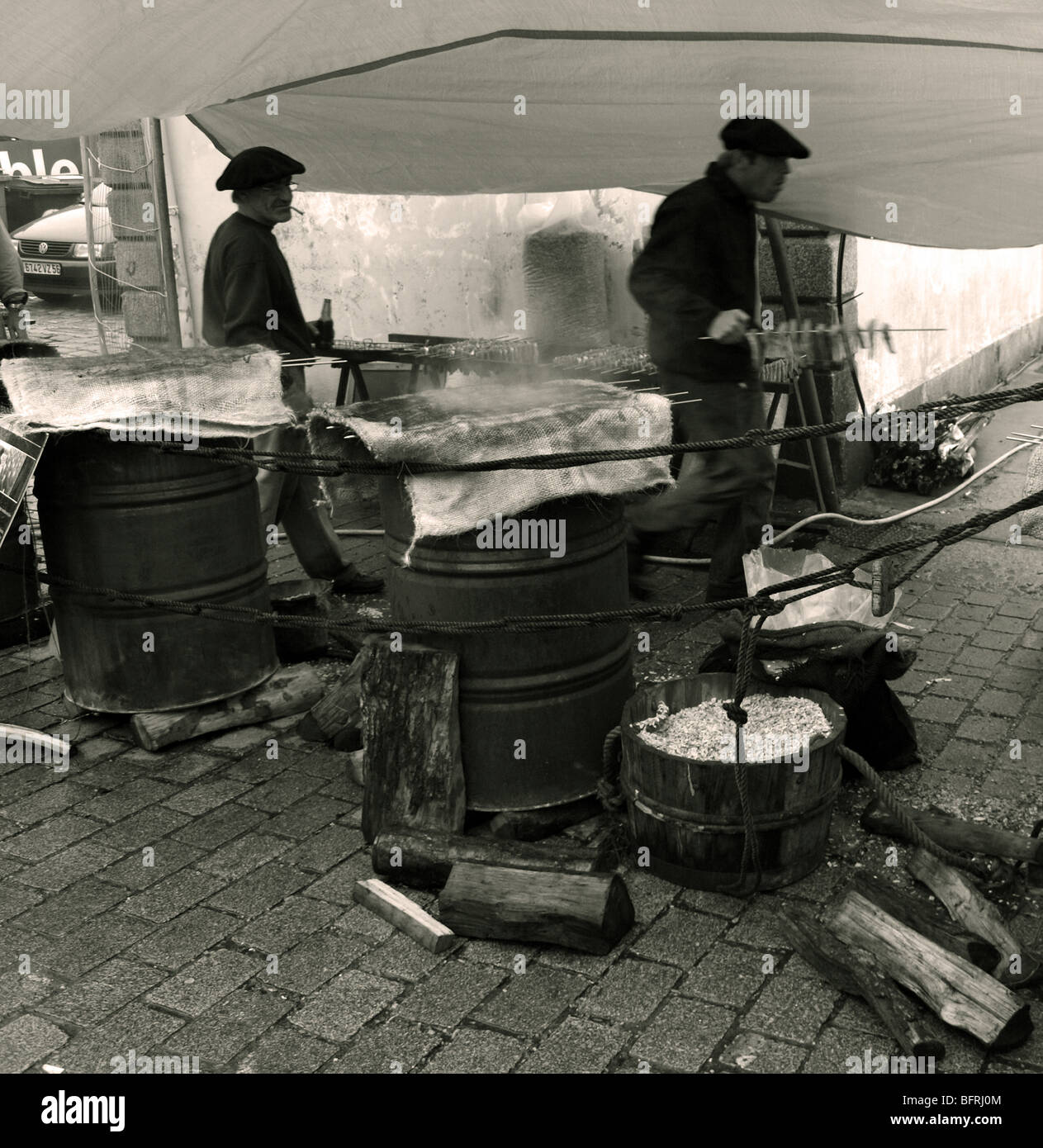 Geräucherten Hering am Festival Interceltic, l ' Orient, Bretagne, Frankreich Stockfoto