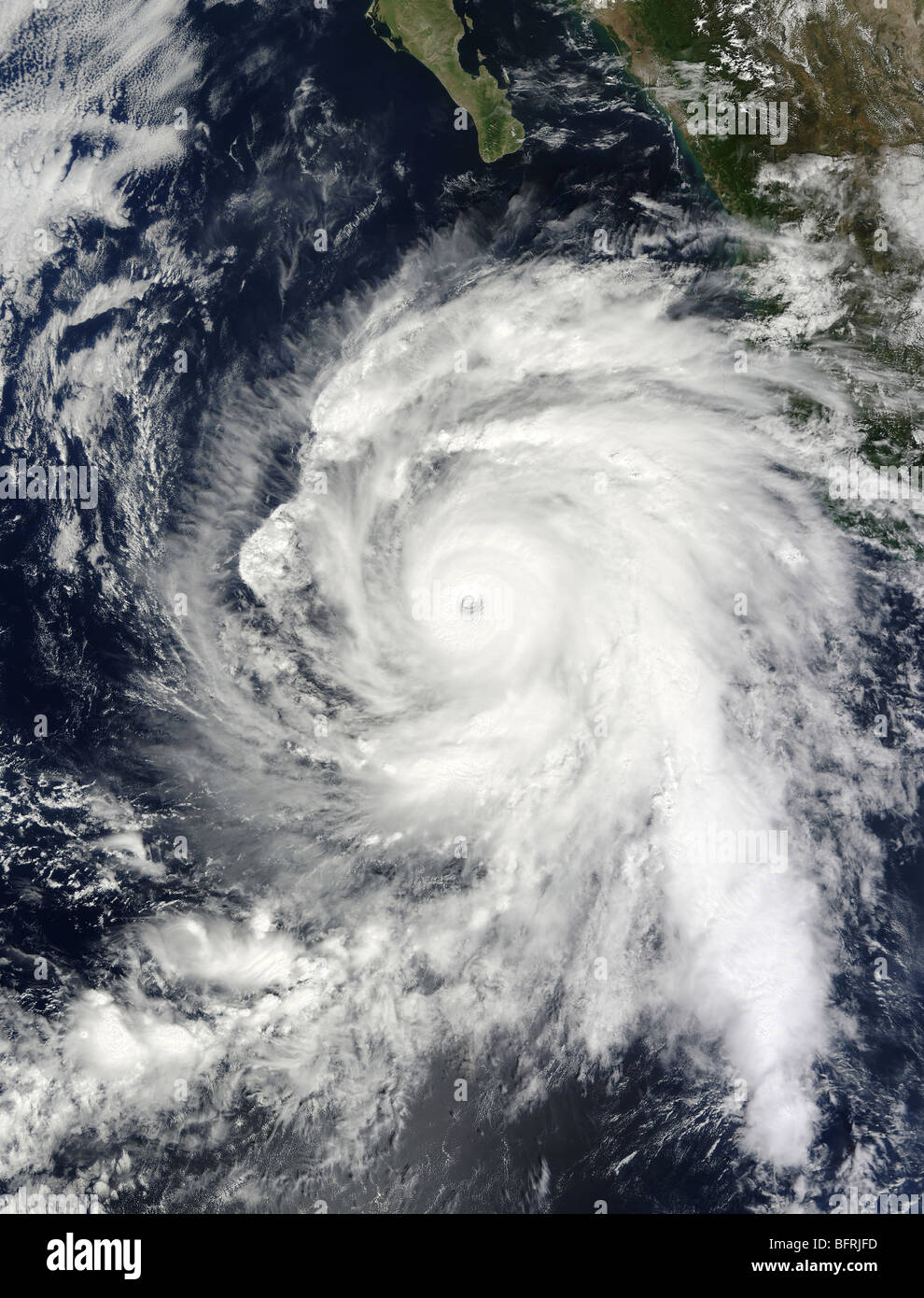18. Oktober 2009 - Hurrikan Rick südwestlich von Niederkalifornien. Stockfoto