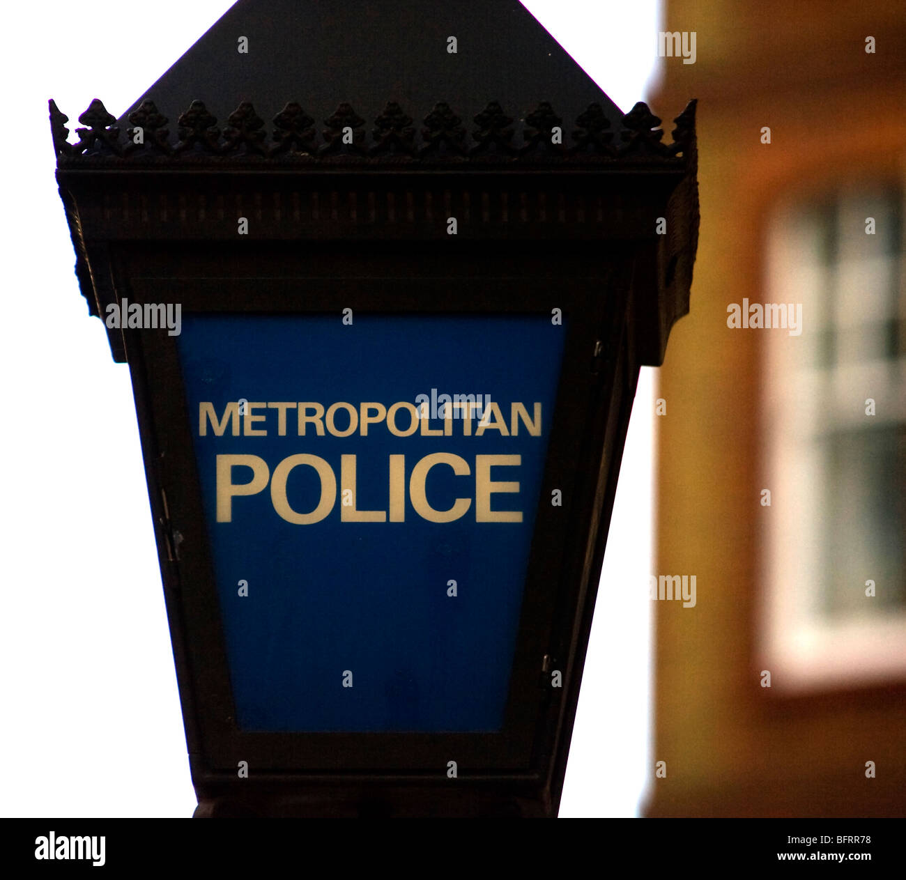 Metropolitan Police Zeichen, Covent Garden, London, UK Stockfoto