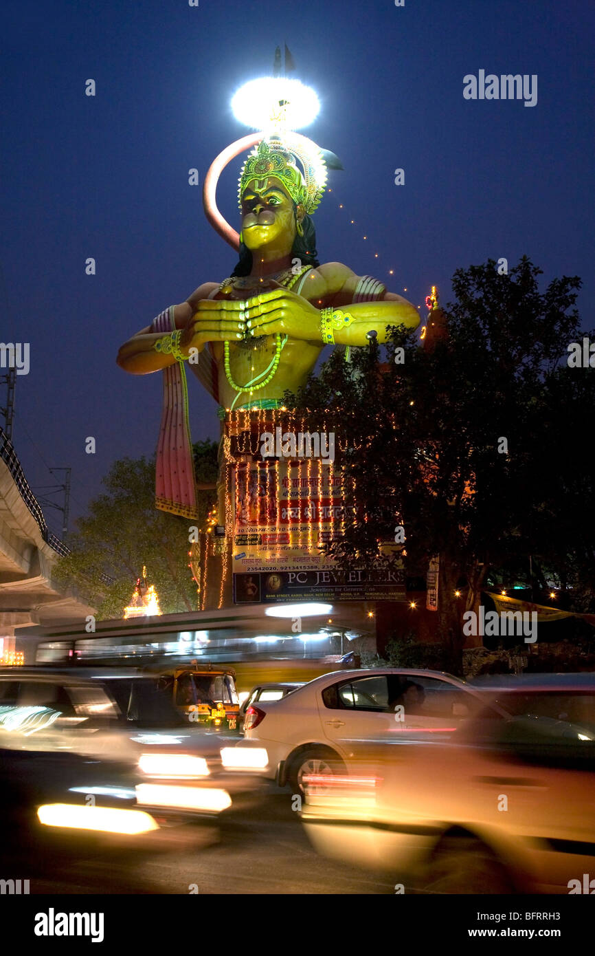 Hanuman-Tempel bei Nacht. Neu-Delhi. Indien Stockfoto