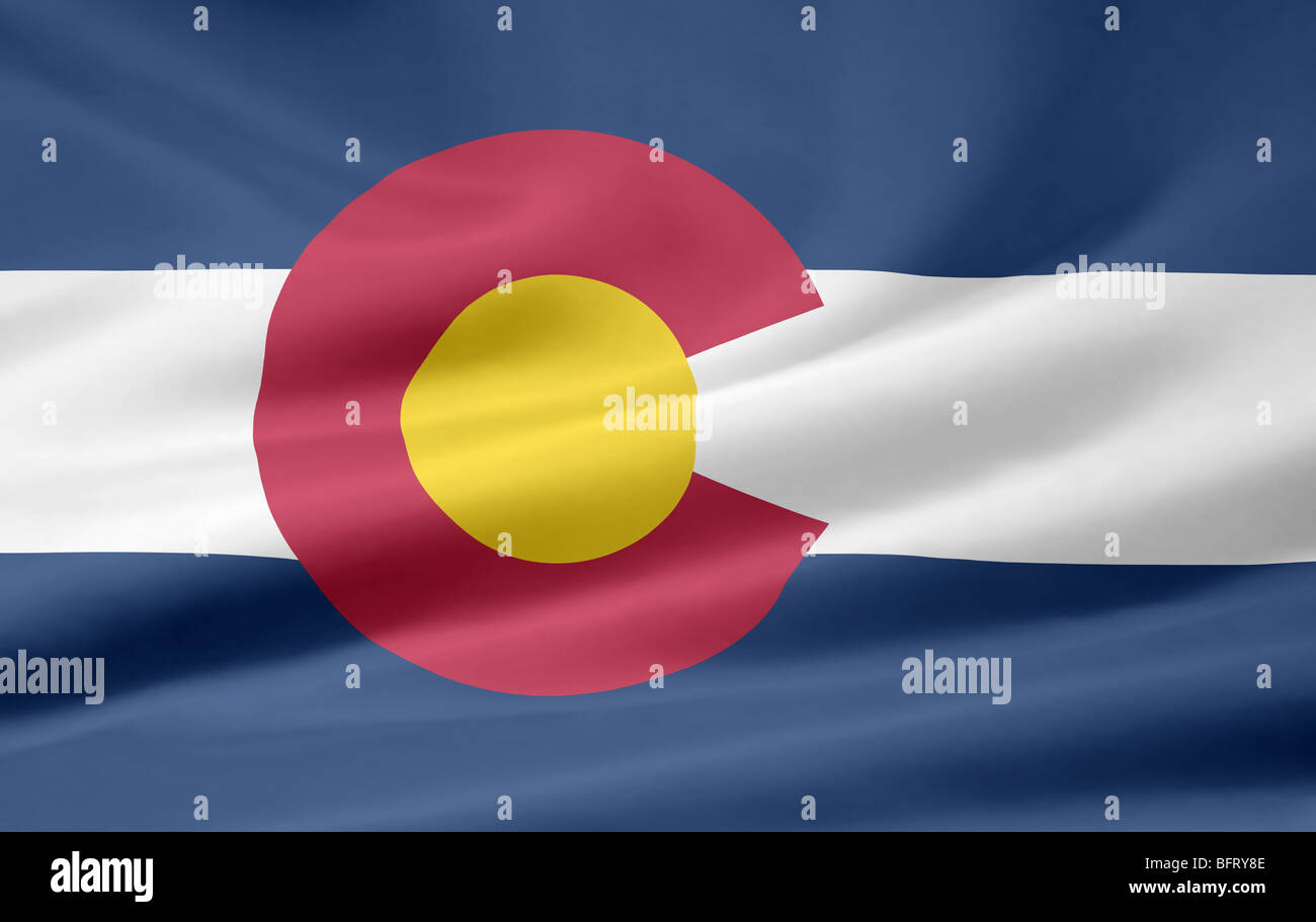 Eine sehr große Fahne von Colorado Stockfoto