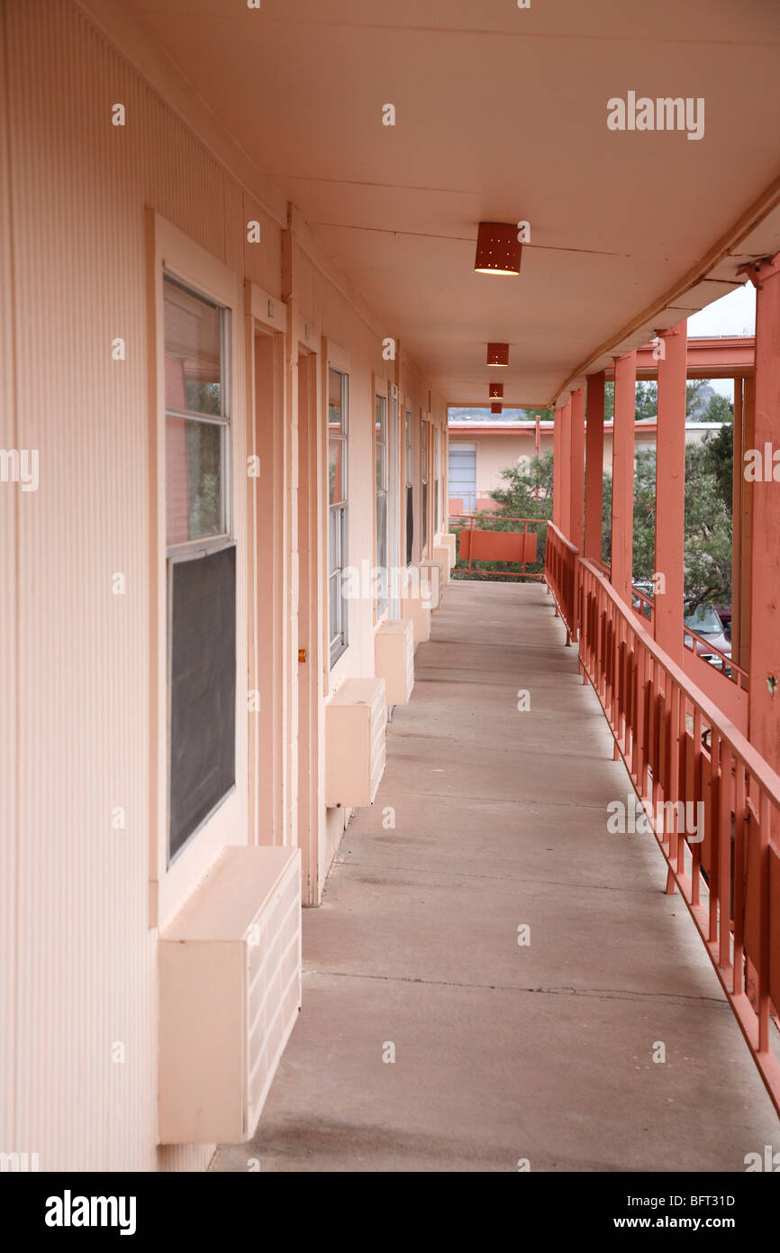 Motel Gehweg, Alpine, Texas, USA Stockfoto
