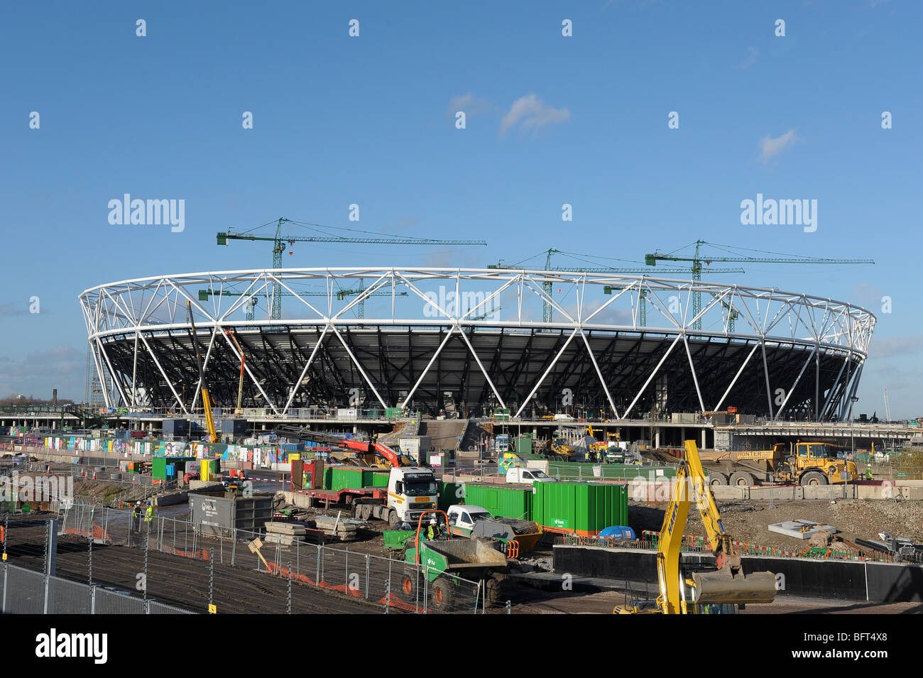 2012, Olympia-Stadion im Bau Stockfoto
