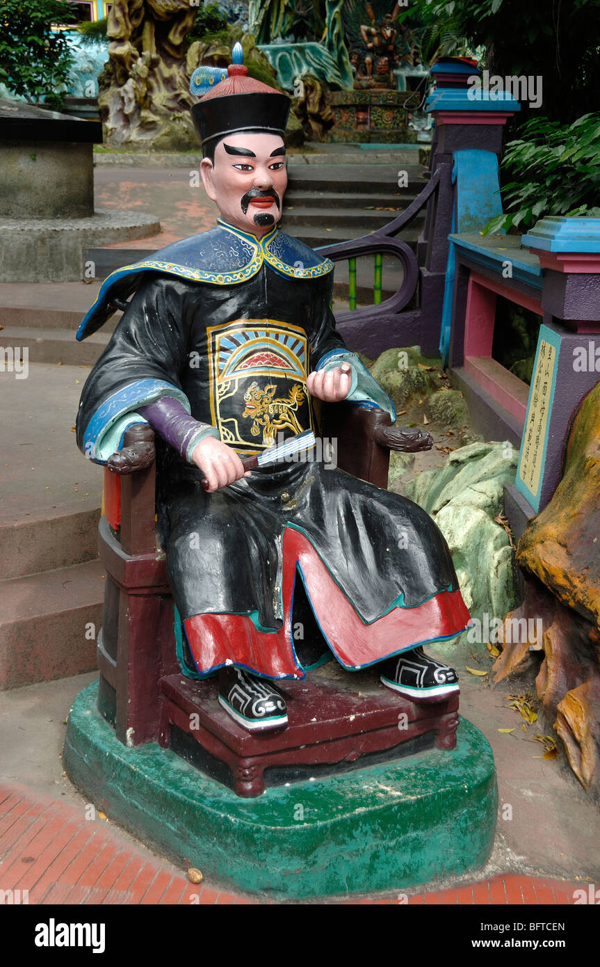 LIN Zexu (1785-1850) Chinesischer Gelehrter, Generalgouverneur, Offizier und Nationalheld, Statue im Tiger Balm Gardens Theme Park, Singapur Stockfoto