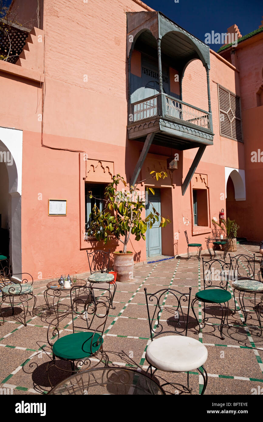 Das Café neben dem Marrakesch-Museum, Marrakesch, Marokko, Nordafrika Stockfoto